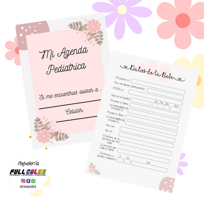 Agenda Pediátrica Elefante pajaritos