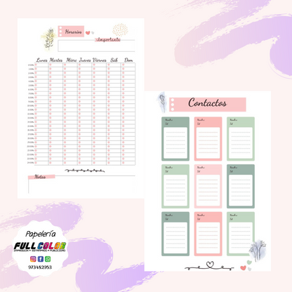 Agenda Prenatal Pastel