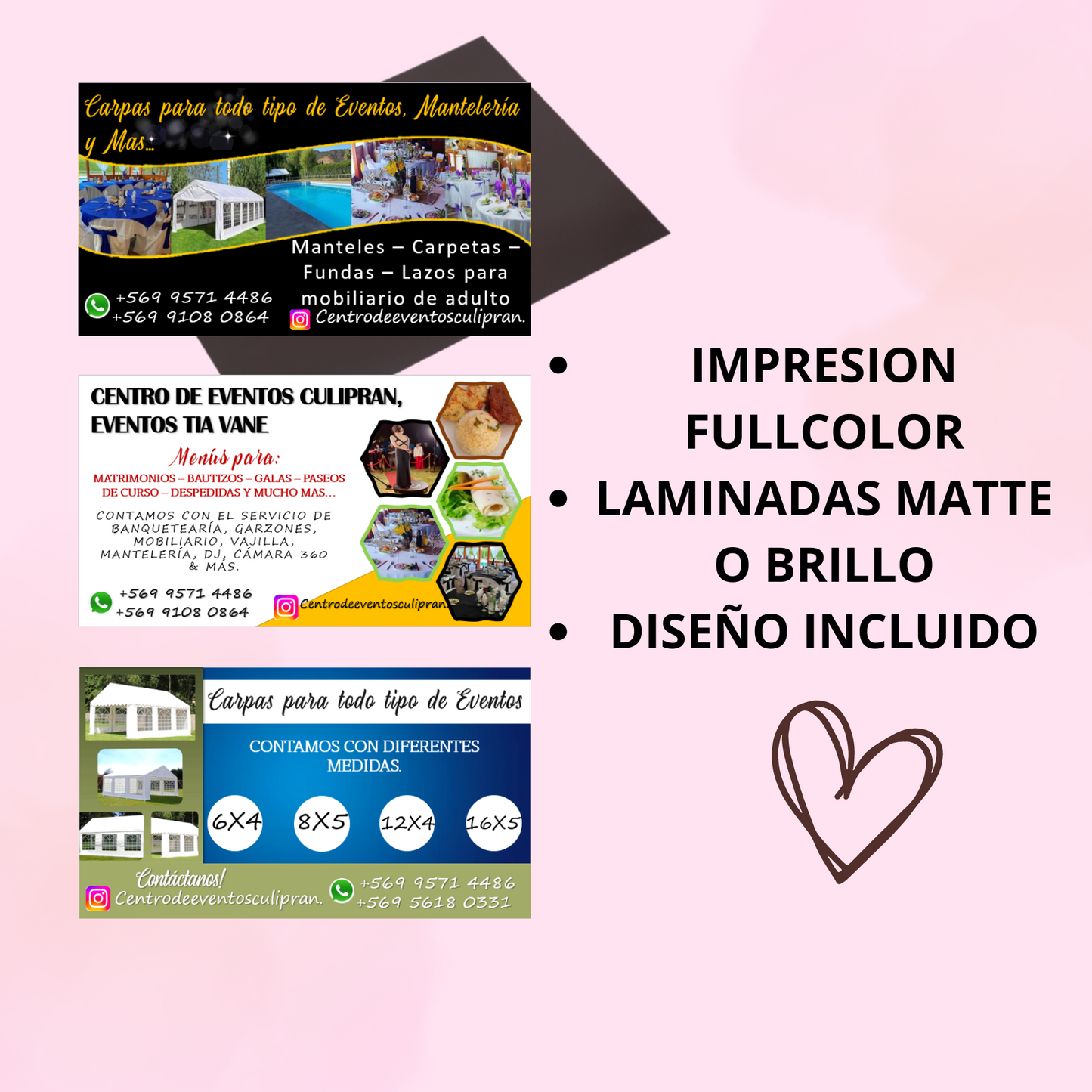 Imanes publicitarios Cuadrados Laminados