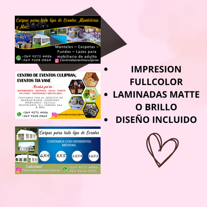 Imanes publicitarios Rectangulares Laminados