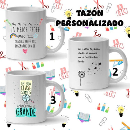 Tazón personalizado día del profesor/a