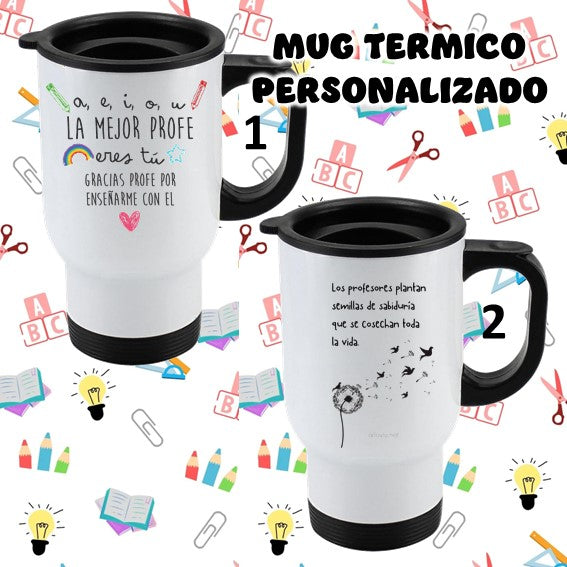 Mug Térmico  personalizado día del profesor/a