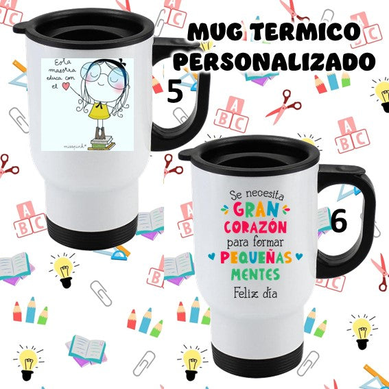 Mug Térmico  personalizado día del profesor/a