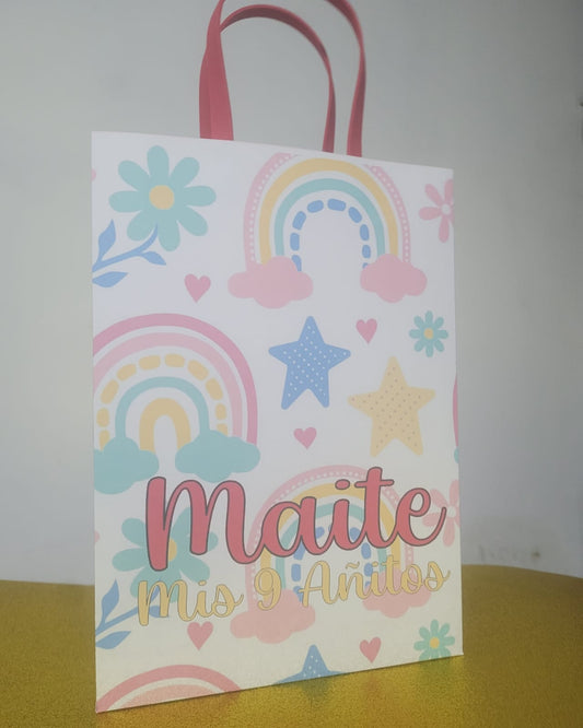 Bolsa de Cumpleaños Impresas Arcoiris