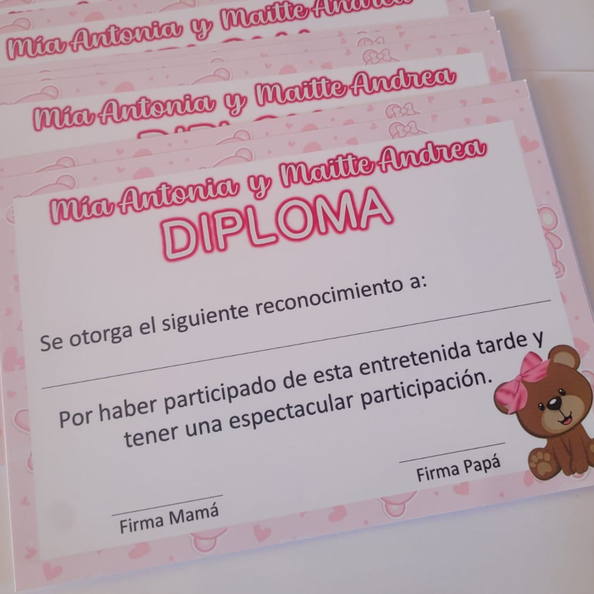 Diplomas para ganador de juegos