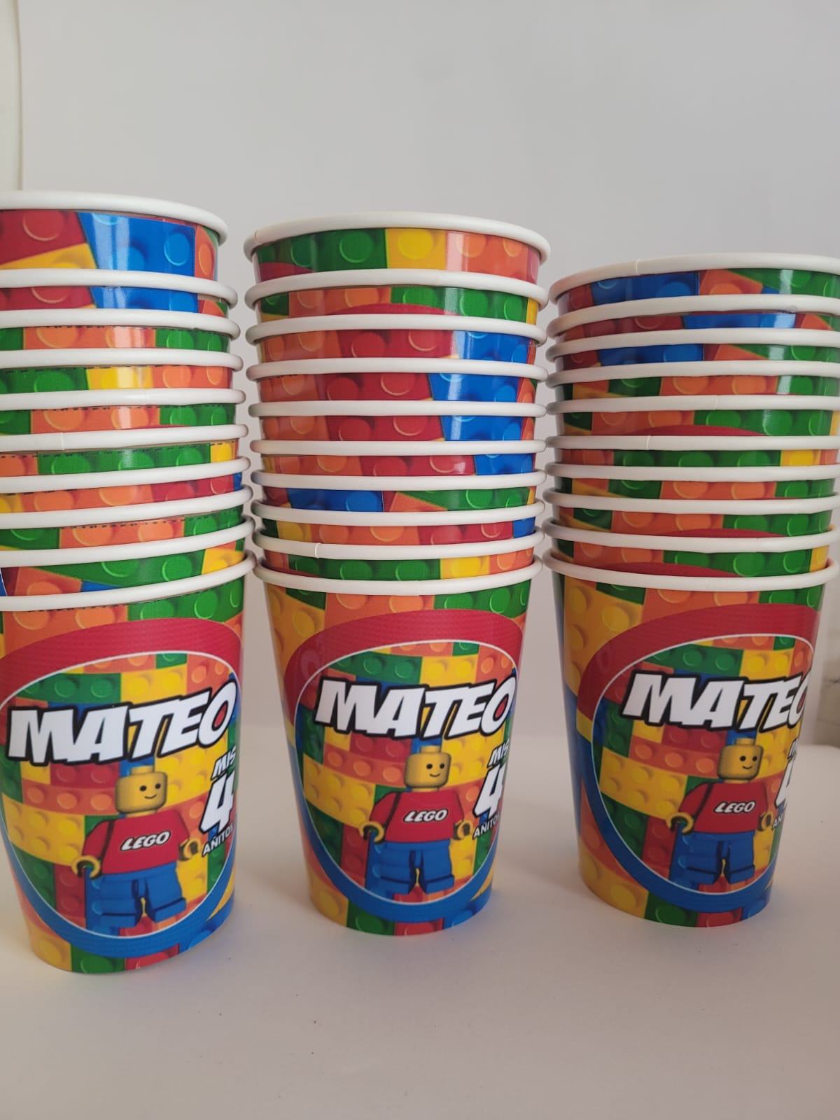 6 Vasos personalizados de carton