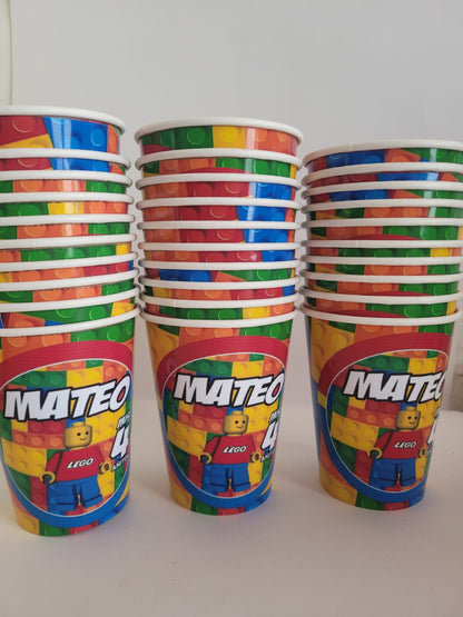 6 Vasos personalizados de carton