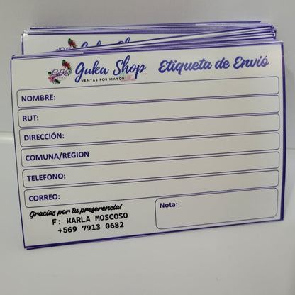 100 Etiquetas adhesivas para envíos 10x14cm.